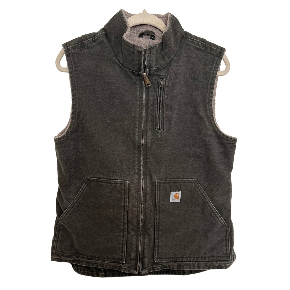 Carhartt Sherpa Lined Canvas Vest M 8-10
